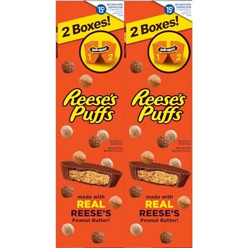 Reese S Puffs  Chocolatey Peanut Butter Cereal  2 Boxes  51.4 Oz