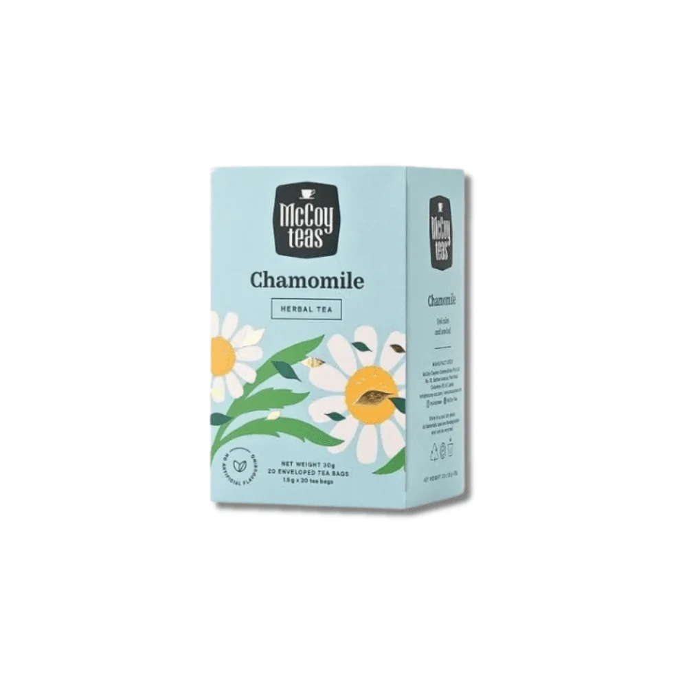 McCoy Teas Chamomile Tea  20 Individually Wrapped Double Chamber Tea Bags  Premium Ceylon Tea from Sri Lanka
