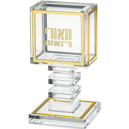 [UK50060] Gold-colored acrylic Havdalah candle holder